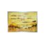 Hand-painted abstract landscape artwork in golden tones – framed modern wall art for living room or office.