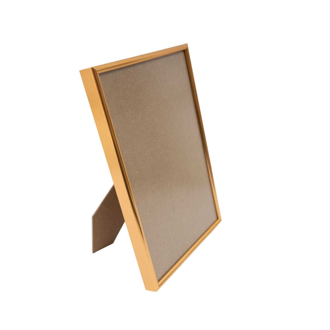 a4 aluminium certificate frame rose gold side view