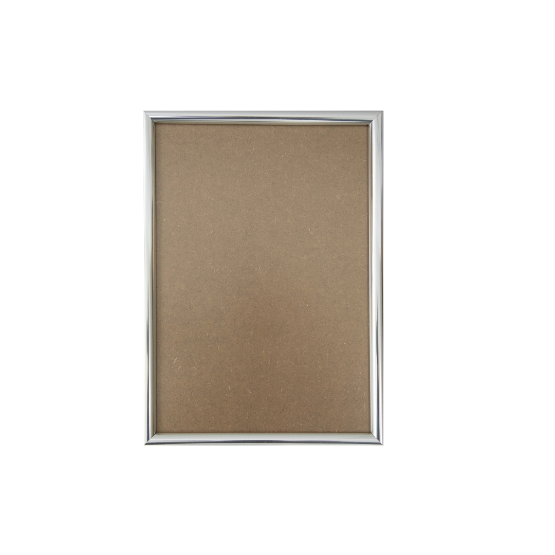 a4 aluminium certificate frame silver front view