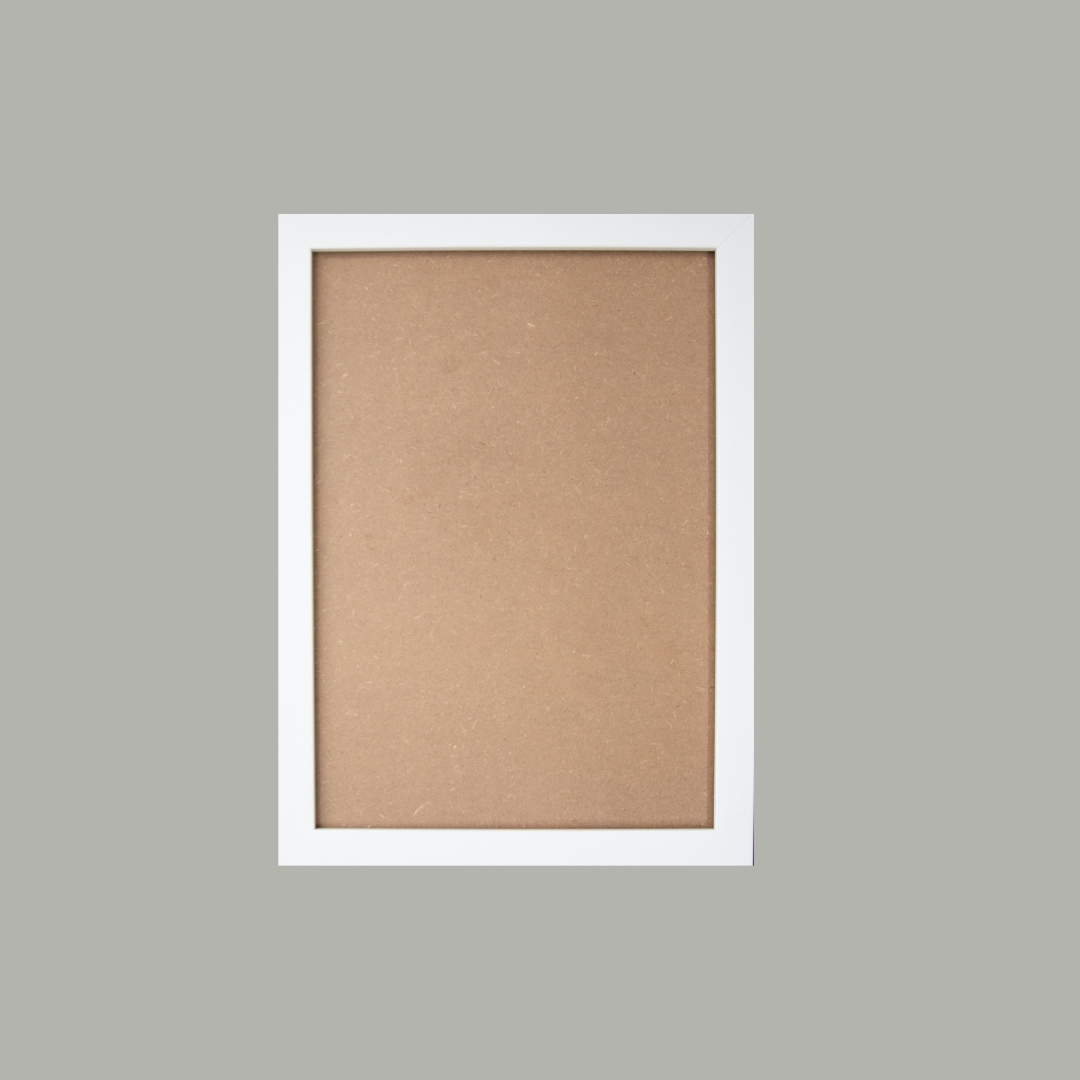 plastic certificate frame white front view