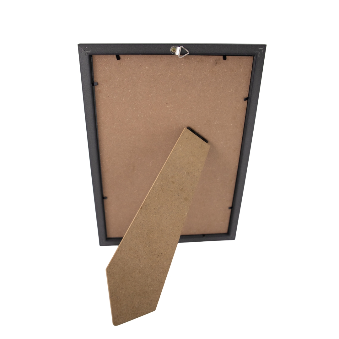 plastic certificate frame back view