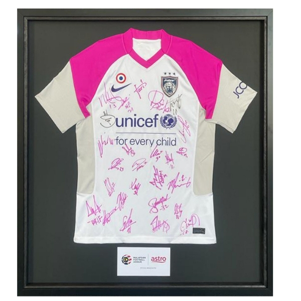 Framed football jersey